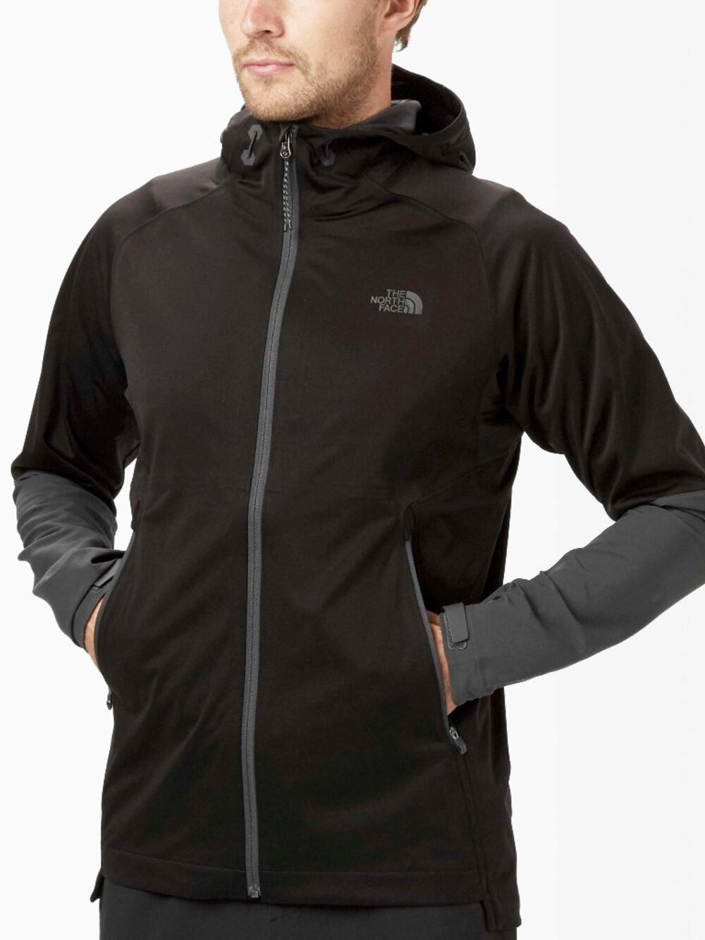 The North Face Mens Terra Metro Jacket Black / Grey Hooded Lightweight S